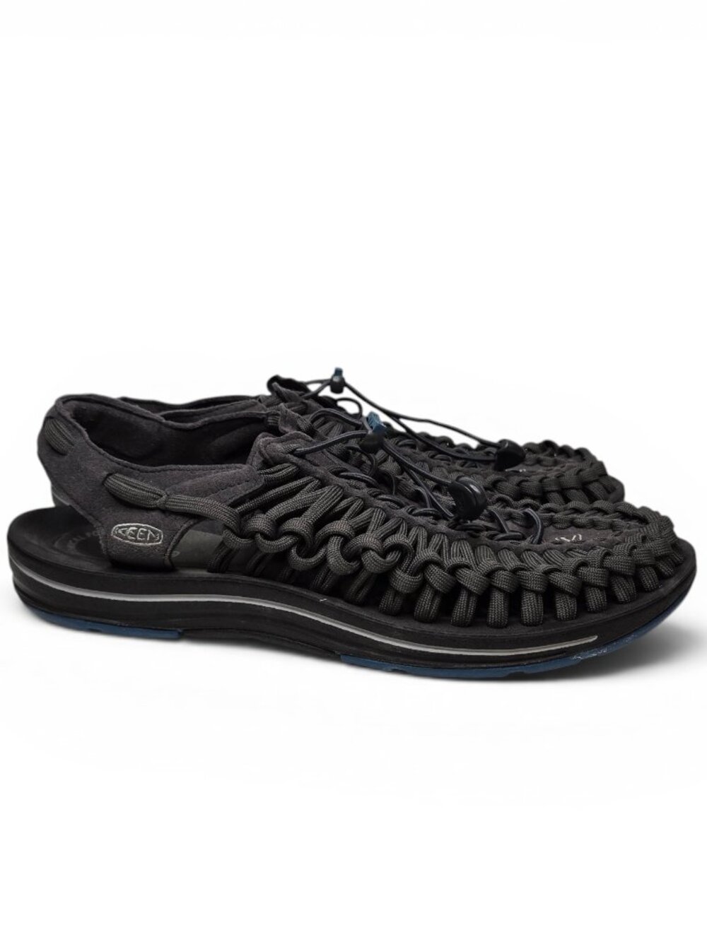 Keen Uneek Flat Woven Bungee Sandal Sneakers Mens Grey Breathable Contour 10.5 - Picture 7 of 10